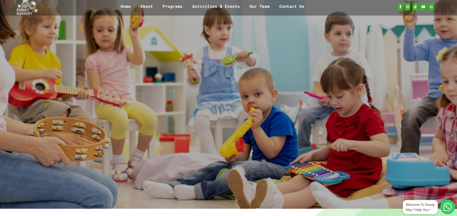 Website Development for Disney Nursery