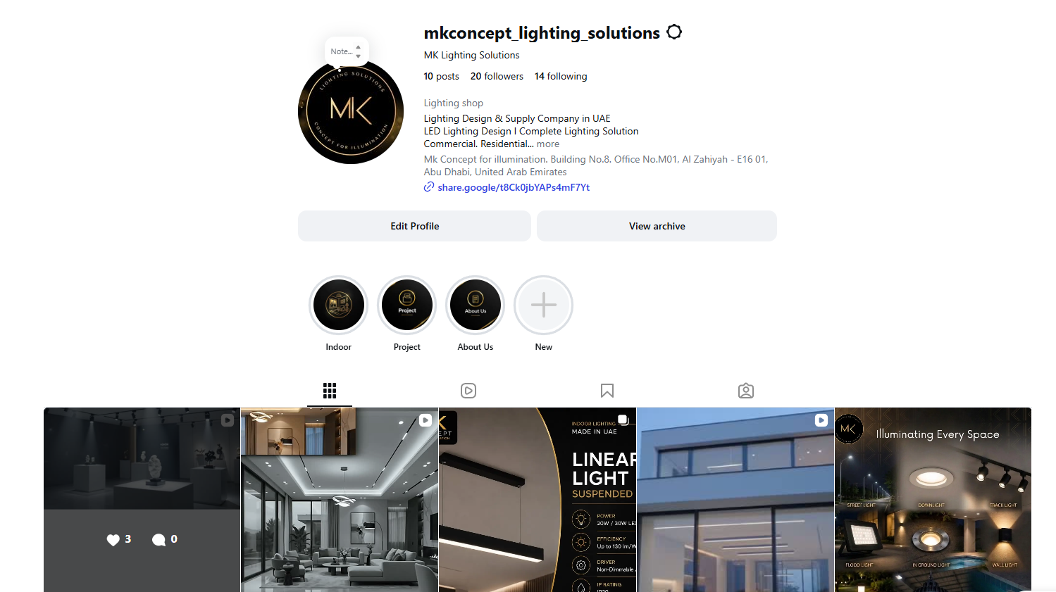 Social Media Management - MK Lighting Solution